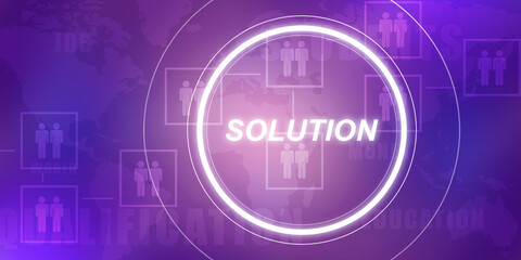 2D illustration business Solution concept

