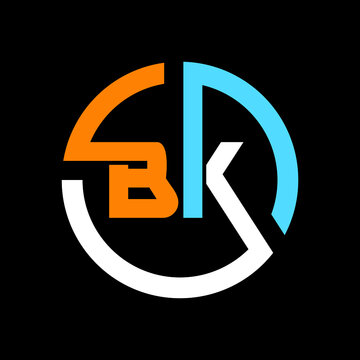 BK letter logo design on black background Initial Monogram Letter BK Logo Design Vector Template. Graphic Alphabet Symbol for Corporate Business Identity