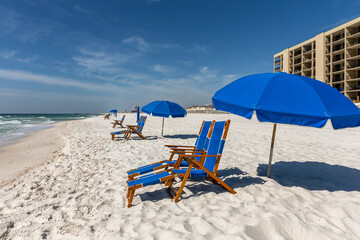 Beach Chairs and Umbrellas