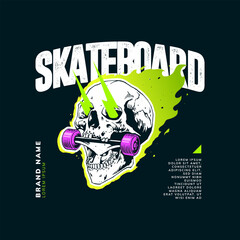Skateboard artwork with street wear style