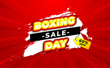 Boxing day sale banner with editable text effect