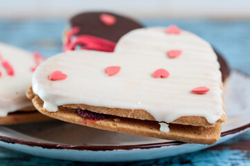 serca walentynkowe, ciastka