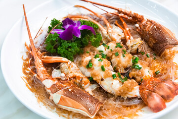 Cooked seafood lobster