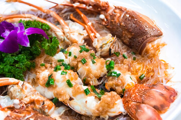 Cooked seafood lobster