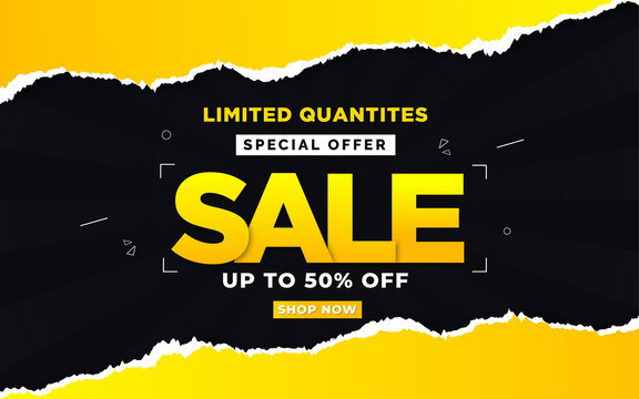 Special Offer sale poster, sale banner design template with 3d editable text effect