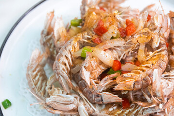 grilled shrimp with rice
