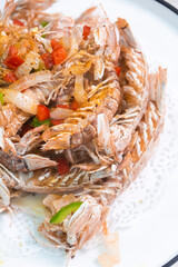 shrimps with lemon and parsley