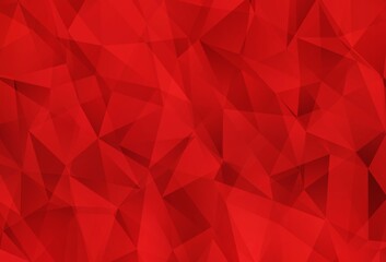 Obraz premium Light Red vector gradient triangles pattern.