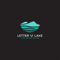 LETTER 'U' LAKE LOGO DESIGN