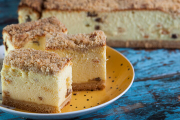 jedzenie, ciastka, deser, słodki, pieczone, płyta, ciasto, przekąska, ser, przepyszny, posiłek, swiezy, cukier, delikatesowy, sernik