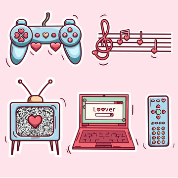 Love Stickers - Joystick Music TV Notebook Control Remote