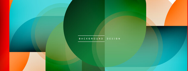 Creative geometric wallpaper. Minimal circle triangle and square line abstract background. Vector illustration for wallpaper banner background or landing page