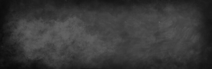 Dirty black chalkboard as background, banner design