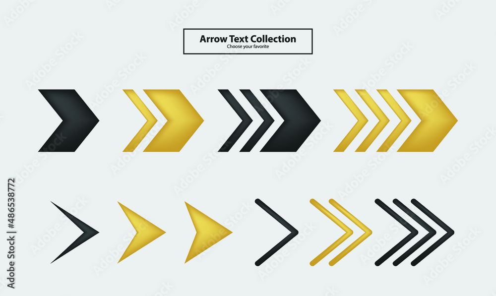 Wall mural flat design arrow collection vector directional sign icons set collection modern colorful geometric