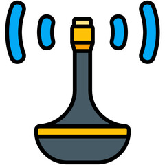 antenna filled outline icon