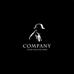 Fototapeta premium The man of detective logo design icon. Suitable for your design need, logo, illustration, animation, etc.
