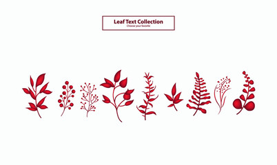 Obraz premium green leaf design set background vector floral decorative element collection summer wallpaper tree