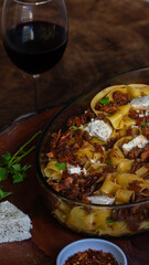 Pappardelle with Pork Ragu and Ricotta