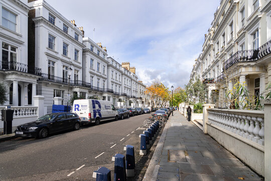 View of the picturesque Notting Hill houses