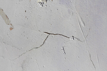 textured racked white old wall background. Copy space option