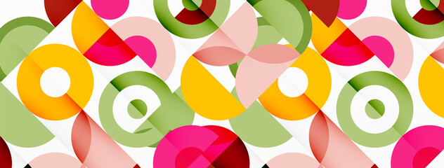 Colorful circle abstract background. Template for wallpaper, banner, presentation, background