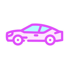 grand tourer car color icon vector. grand tourer car sign. isolated symbol illustration
