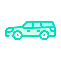 station wagon estate car color icon vector. station wagon estate car sign. isolated symbol illustration
