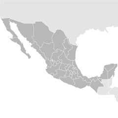 Mapa de México con divisiones © Renata