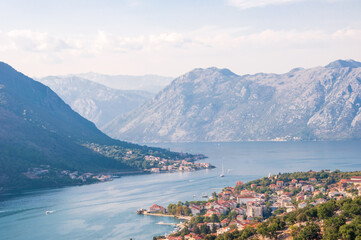 Prcanj and Dobrota view from mountains (Kotor, Montenegro 2018)