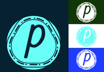 P letter logo and icon design template