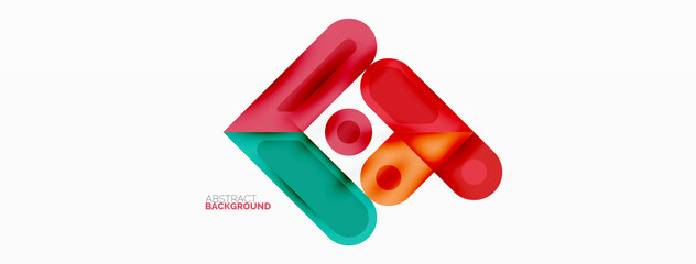 Square and circle minimal abstract background. Vector illustration for wallpaper banner background