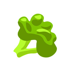 Vector illustration of broccoli. Broccoli in a simple style. Healthy vegetarian food.
