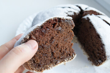 chocolate cake on a plate