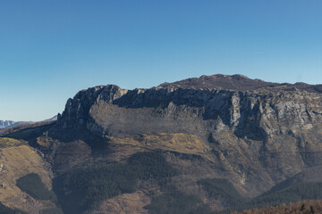 Naklejka na ściany i meble Views from Kolometa mountain and surrounding area in Gorbea Natural Park (Spain)