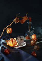 натюрморт с мандарином