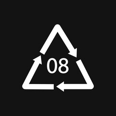 Battery recycling symbol 8 Lead , battery recycling code 8 Lead
