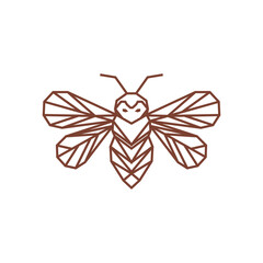 bee geometric logo design