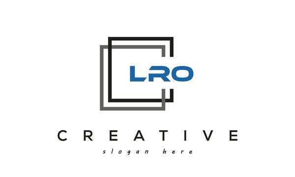 creative Three letters LRO square logo design