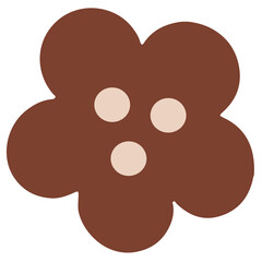 Boho flower leaf cute kids vector illustration