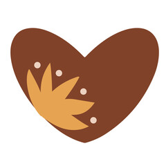 Cute boho hearts kids baby illustration vector