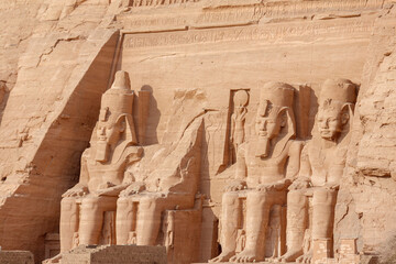 Großer Tempel Ramses II., Abu Simbel, Ägypten - obrazy, fototapety, plakaty