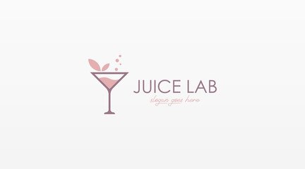 Unique Laboratory Bottle Logo Design Concept with Dual Meanings in Flat Colors