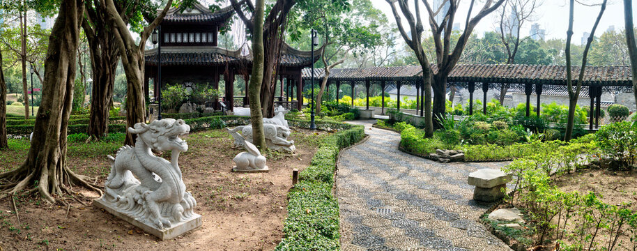 Kowloon Walled City Park Zodiac Garden, Hong Kong.