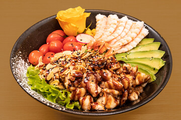 Poke in Japanese restaurant