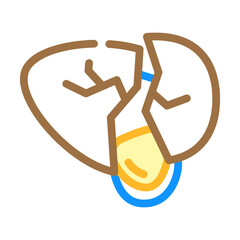 egg ingredient add color icon vector. egg ingredient add sign. isolated symbol illustration