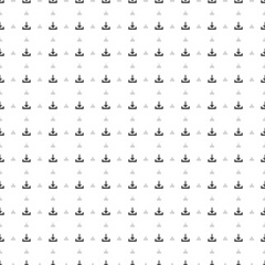 Square seamless background pattern from black download symbols are different sizes and opacity. The pattern is evenly filled. Vector illustration on white background