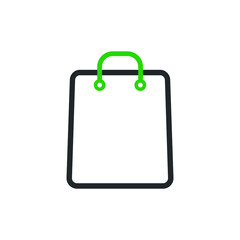 Bag icon vector template | shopping bag icon colorful

