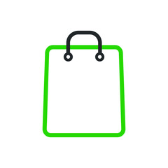 Bag icon vector template | shopping bag icon colorful
