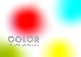 Colorful circle gradient abstract background. Red, green, yellow and blue color modern geometry art, smooth dreamy graphic blur. Beautiful trendy texture, vector illustration for cover, backdrop.