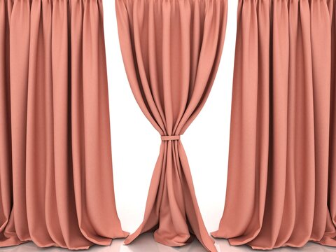 curtains.3d Render Illustration.
